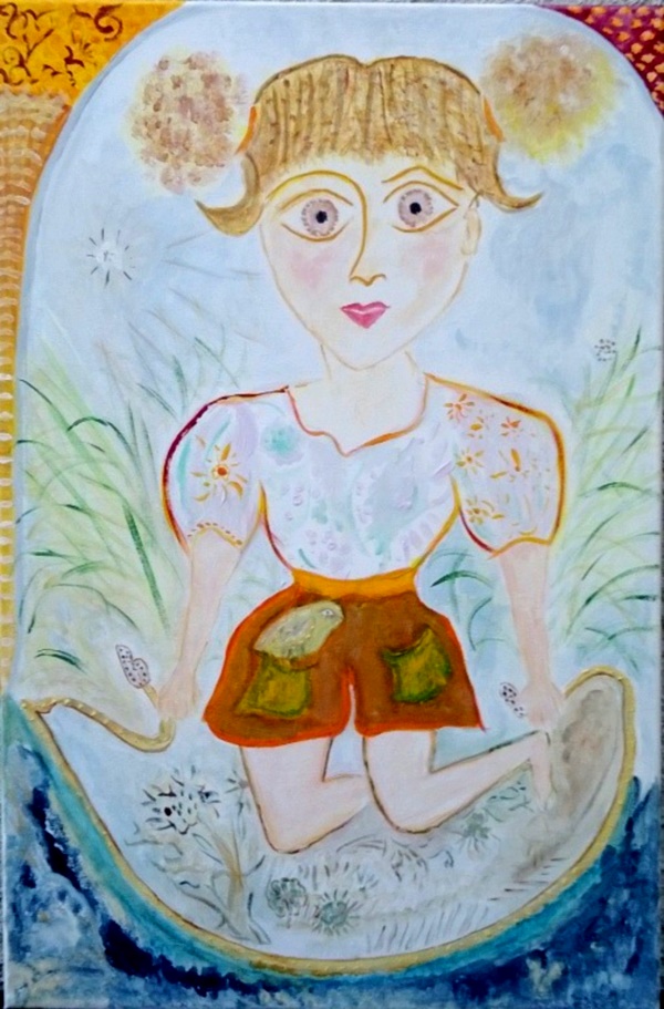 Fillette sautant � la corde